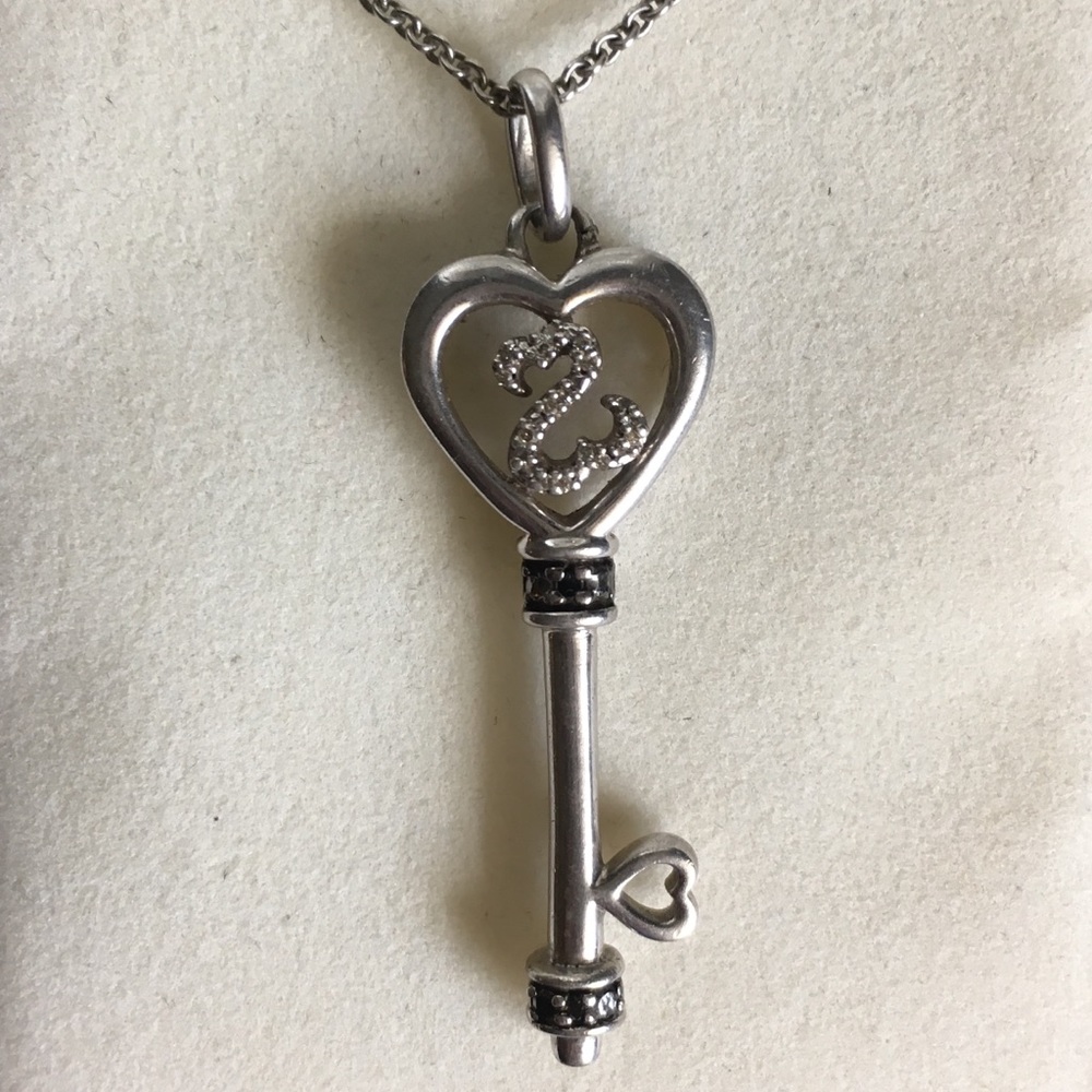 KAY Diamond Open Hearts Collection Key Necklace